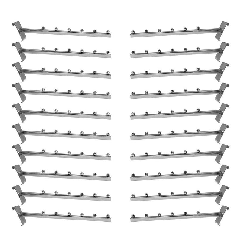 20 Pc Chrome Gridwall Waterfall Ball Hook Hanger 16.5" Long Faceout Retail Display Wall Fixtures