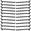 20 Pc Gloss Black Gridwall Waterfall Ball Hook Hanger 16.5" Long Faceout Retail Display Wall Fixtures