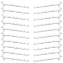 White gridwall display arm with 6-ball design for merchandising