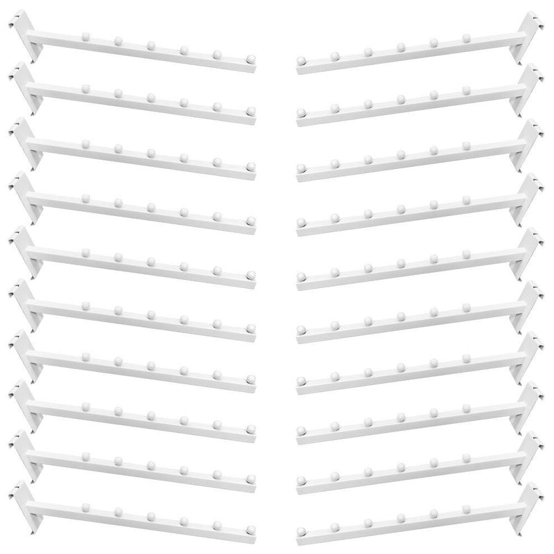 20 Pc White Gridwall Waterfall Ball Hook Hanger 16.5" Long Faceout Retail Display Wall Fixtures