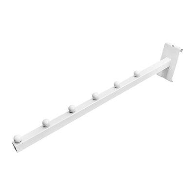 20 Pc White Gridwall Waterfall Ball Hook Hanger 16.5" Long Faceout Retail Display Wall Fixtures