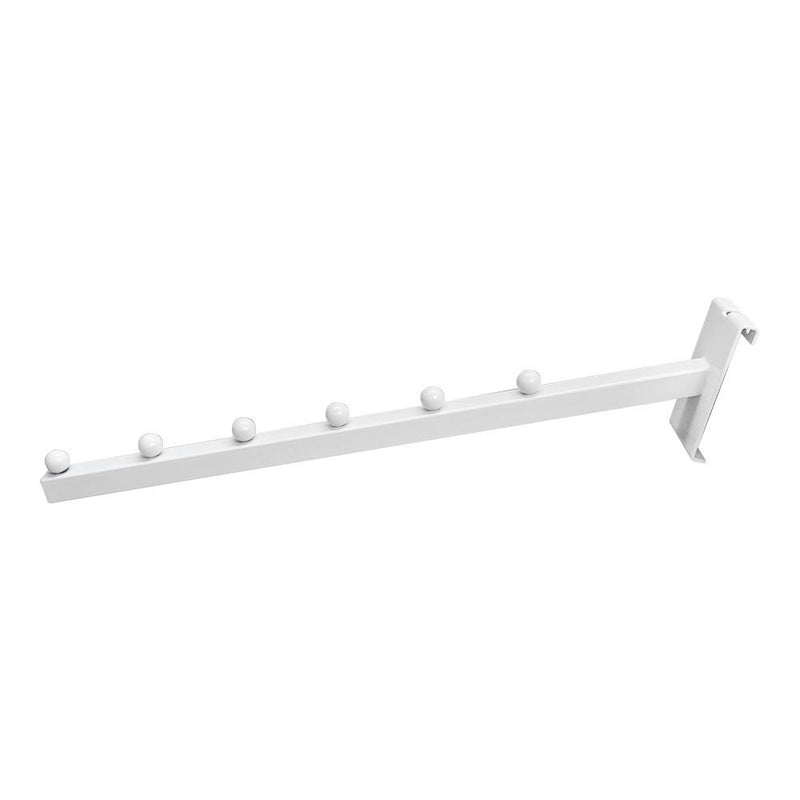 20 Pc White Gridwall Waterfall Ball Hook Hanger 16.5" Long Faceout Retail Display Wall Fixtures