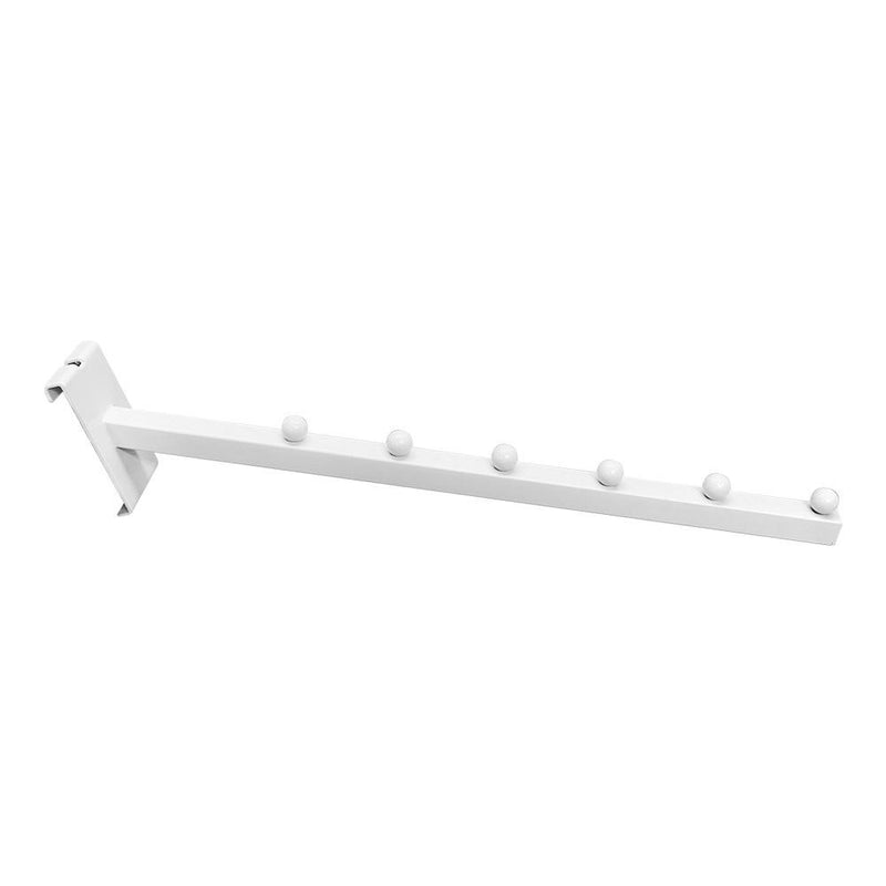 20 Pc White Gridwall Waterfall Ball Hook Hanger 16.5" Long Faceout Retail Display Wall Fixtures