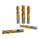 20 pcs 4 & 2 Flute 3/8'' - 3/4''  HSS Tin Coated End Mill Set