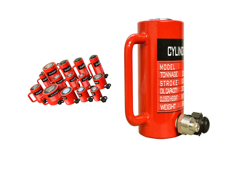 20 Ton Hydraulic Lifting Cylinder 3.93" (100mm) Stroke 167mm Closed Height Ram High