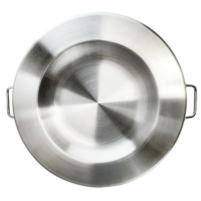 22" Round Stainless Steel Concave Comal Bola Taco Grill Pan Frying Wok