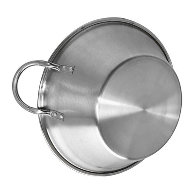 22'' x 7-1/2'' x 13'' Flat Surface Carnitas Cazo Pot Outdoors Cooking Wok Stainless Steel