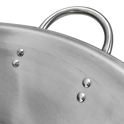22'' x 7-1/2'' x 13'' Flat Surface Carnitas Cazo Pot Outdoors Cooking Wok Stainless Steel