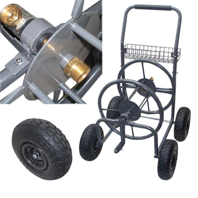 225 Ft. x 5/8 '' Mobile Garden Water Hose Reel Cart w/ Wheels