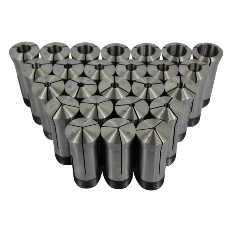 23 Piece Metric 5C Collet Set 3mm - 25mm x 1mm High Precision 0.0005" Accuracy