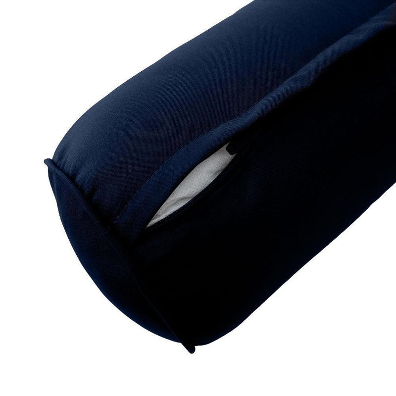23 x 6 Pipe Trim Small Outdoor Bolster Pillow Cushion Insert Slip Cover-AD101