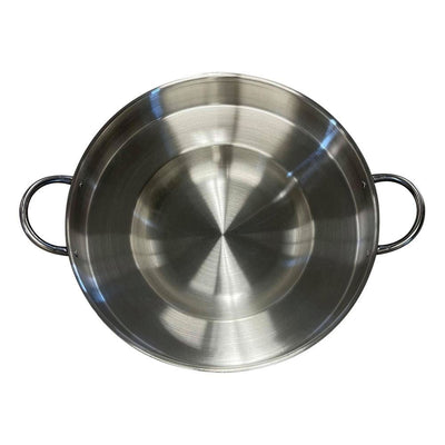 23" Wide Stainless Steel Comal Frying Griddle Pan Chicharron Deep Fry Pan For Carnitas Panza Abajo
