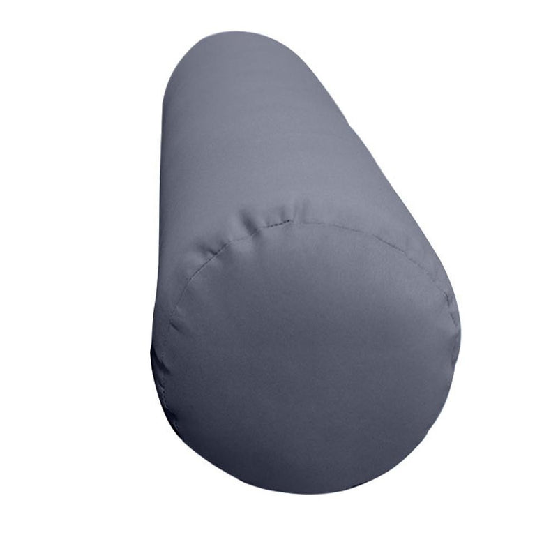 23" x 6" Knife Edge Small Outdoor Bolster Pillow Cushion Insert Slip Cover-AD001