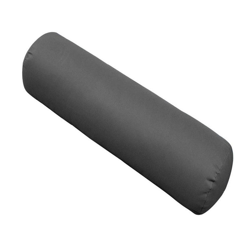 23" x 6" Knife Edge Small Outdoor Bolster Pillow Cushion Insert Slip Cover-AD003