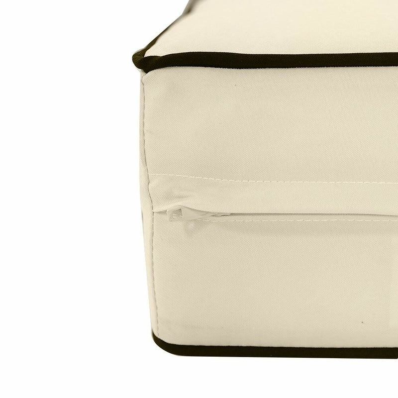 23x23x5 Double Piped w/Buttons Ottoman Cushion Chair In/Outdoor Polyester-AD006