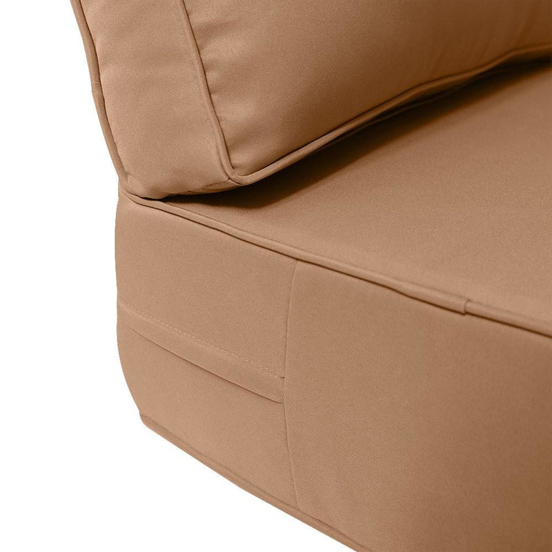 24 x 26 x 6 Pipe Trim Medium Outdoor Deep Seat Back Rest Bolster Cover ONLY-AD104