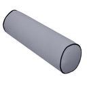 24 x 6 Contrast Pipe Trim Medium Outdoor Bolster Pillow Cushion Insert Slip Cover-AD001