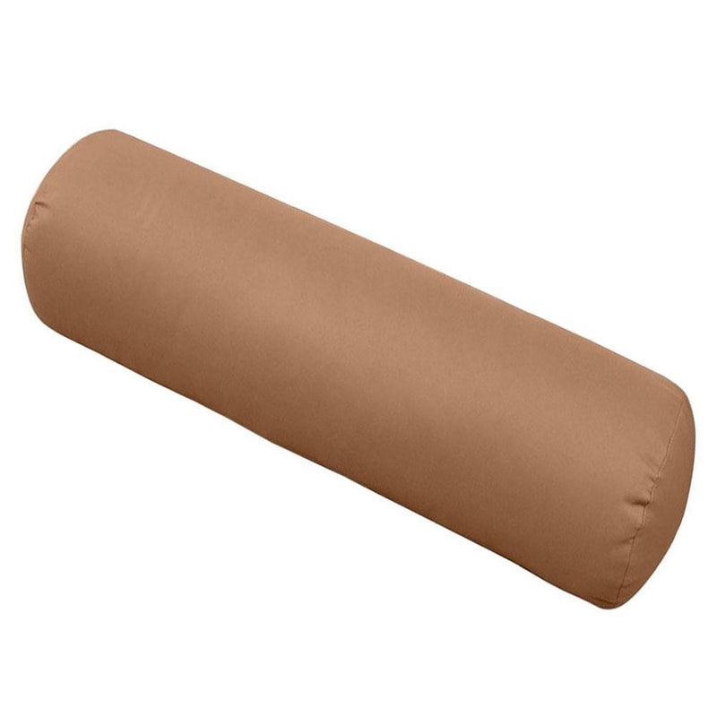 24 x 6 Medium Knife Edge Outdoor Bolster Pillow Cushion Insert Slip Cover-AD104