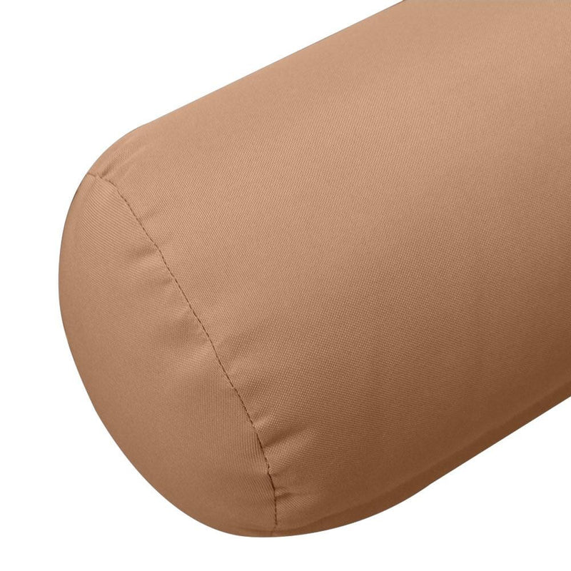24 x 6 Medium Knife Edge Outdoor Bolster Pillow Cushion Insert Slip Cover-AD104