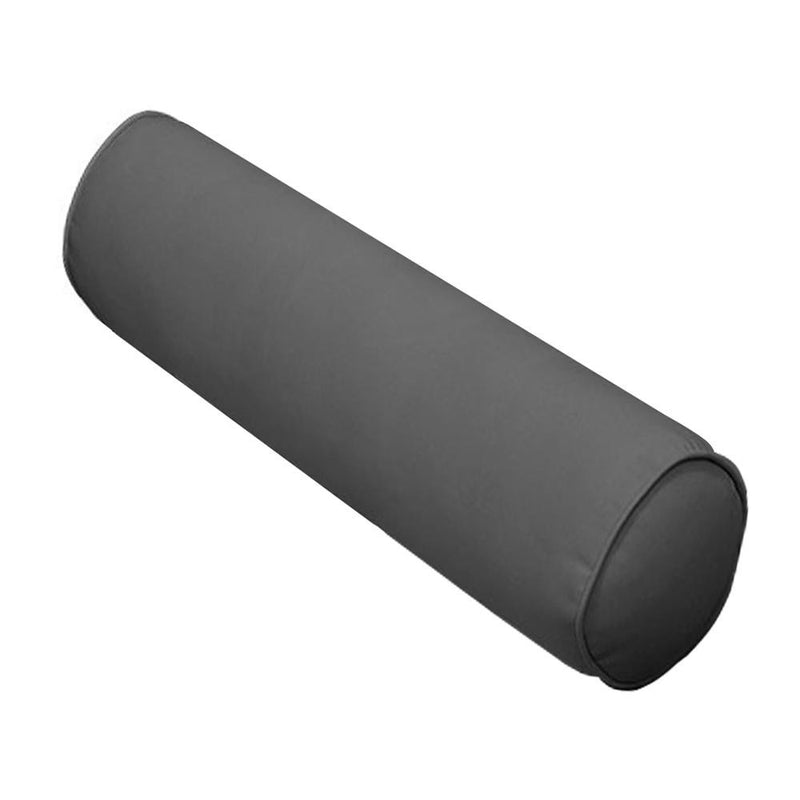 24 x 6 Pipe Trim Medium Outdoor Bolster Pillow Cushion Insert Slip Cover-AD003
