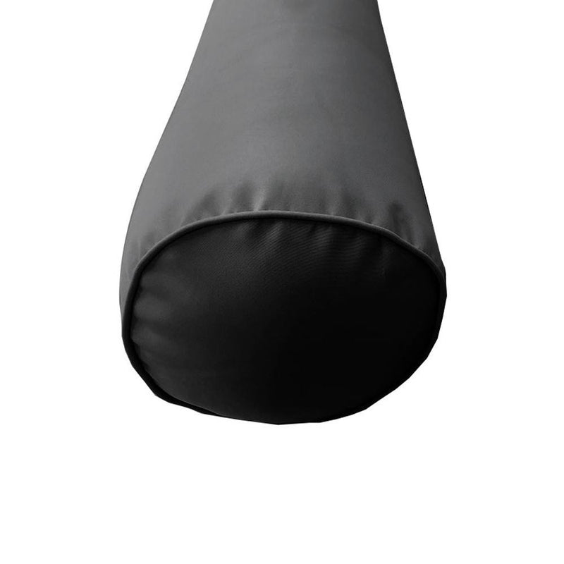 24 x 6 Pipe Trim Medium Outdoor Bolster Pillow Cushion Insert Slip Cover-AD003