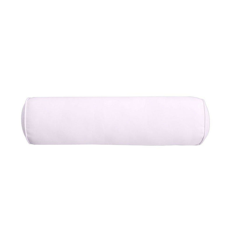 24 x 6 Pipe Trim Medium Outdoor Bolster Pillow Cushion Insert Slip Cover-AD107