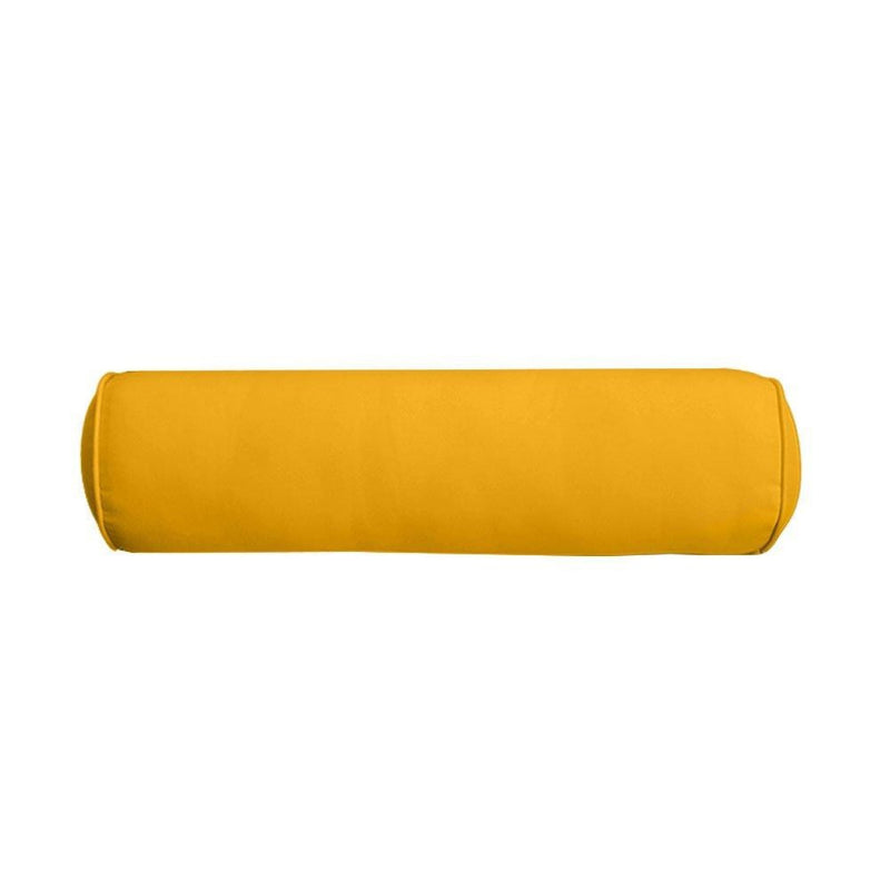 24 x 6 Pipe Trim Medium Outdoor Bolster Pillow Cushion Insert Slip Cover-AD108