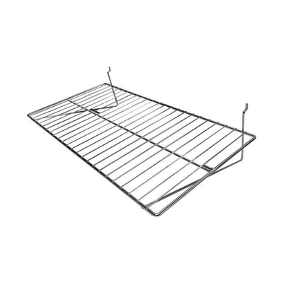 24'' x 12'' Chrome Pegboard Wire Flat Grid Shelf Shelves Retail Display - 10 Pc