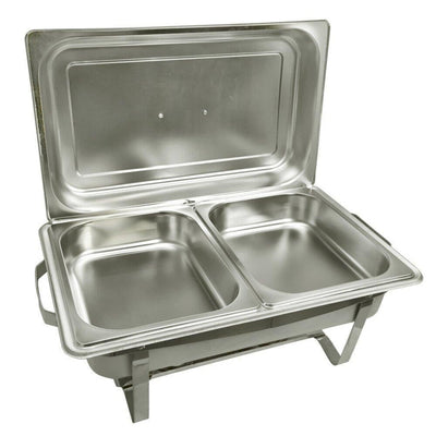 24''L x 14''W Stainless Steel Chafer Chafing Dish Full Size Buffet Trays + 2 1/2 Size Dish Pans Inserts
