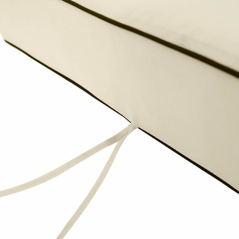 24x24x5 Double Piped w/Buttons Ottoman Cushion Chair In/Outdoor Polyester-AD006