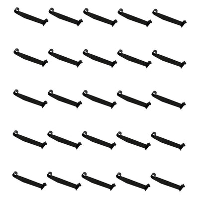 25 PC 12" SLATWALL HANGRAIL BRACKET Holding 1-1/4" Round Tube  For Retail Display - BLACK