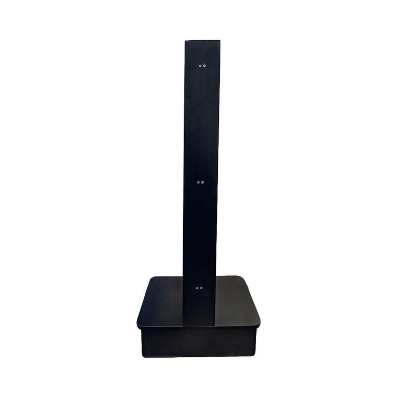 25" x 25" x 54" Black Display Tower 2 Sided Slatwall Floor Knockdown Displays Retail Store