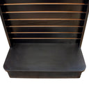 25” x 25” x 54” Black 2-Way Slatwall Merchandiser Display Tower, Double-Sided Retail Floor Stand Fixture for Store, Boutique & Commercial Merchandising
