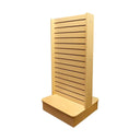 25"x25"x54" Maple Slatwall Display Tower 2-Way Floor Merchandiser Stand for Retail Store Fixtures & Product Showcases