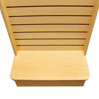 25"x25"x54" Maple Slatwall Display Tower 2-Way Floor Merchandiser Stand for Retail Store Fixtures & Product Showcases