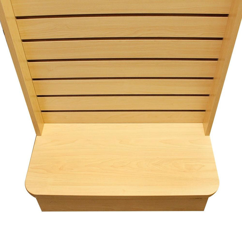 25"x25"x54" Maple Slatwall Display Tower 2-Way Floor Merchandiser Stand for Retail Store Fixtures & Product Showcases