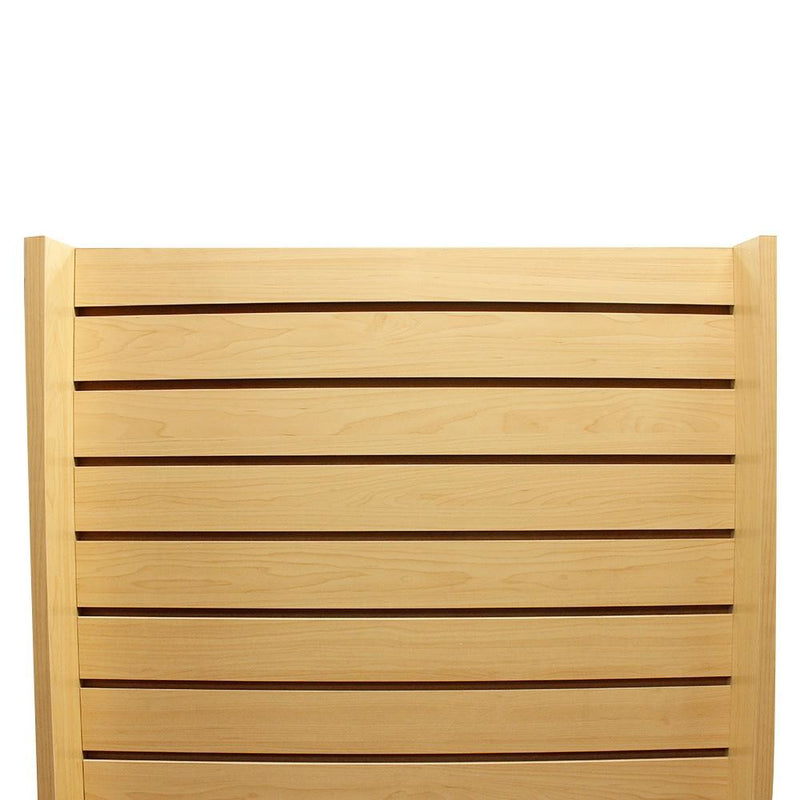 25"x25"x54" Maple Slatwall Display Tower 2-Way Floor Merchandiser Stand for Retail Store Fixtures & Product Showcases