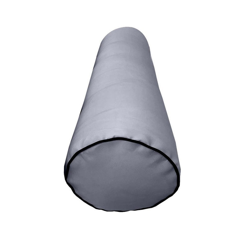 26 x 6 Contrast Pipe Trim Large Outdoor Bolster Pillow Cushion Insert Slip Cover-AD001