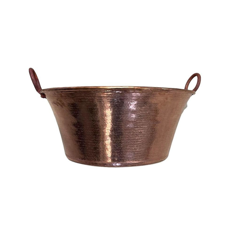 26" Heavy Duty Gauge Copper Jam Pan Cazo De Cobre Para Carnitas Tacos Large