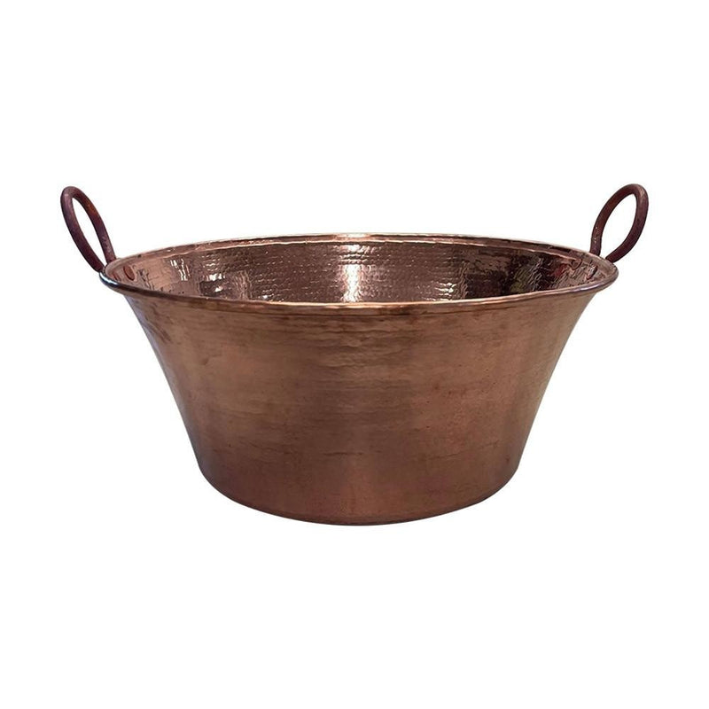 26" Heavy Duty Gauge Copper Jam Pan Cazo De Cobre Para Carnitas Tacos Large