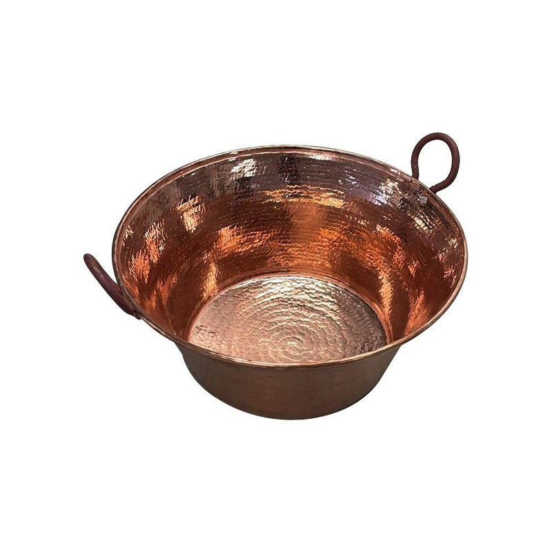 26" Heavy Duty Gauge Copper Jam Pan Cazo De Cobre Para Carnitas Tacos Large