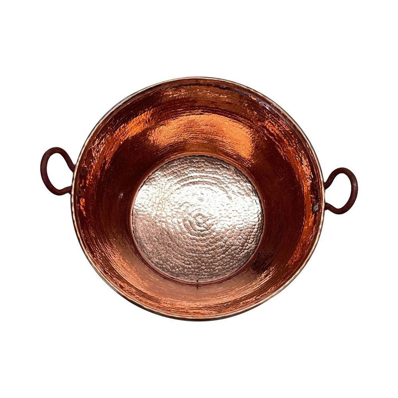 26" Heavy Duty Gauge Copper Jam Pan Cazo De Cobre Para Carnitas Tacos Large