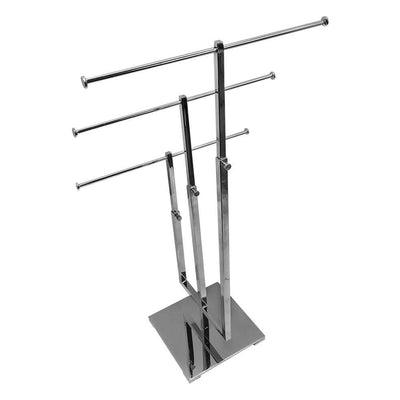 28-1/2''H 3 Tier Chrome Adjustable Jewelry Stand Retail Store Display Fixture
