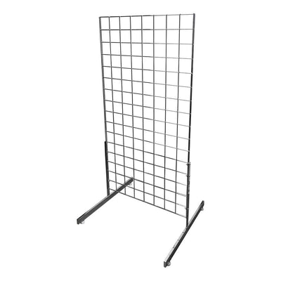 3 Chrome  Gridwall Panel 4 Ft Tall Wire Grid  Shelving Board T-Leg Retail Display Fixture