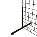 3 GLOSS BLACK Gridwall Panel 4 Ft Tall Wire Grid Shelving Board T-Leg Retail Display Fixture
