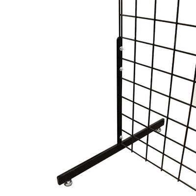 3 GLOSS BLACK Gridwall Panel 4 Ft Tall Wire Grid Shelving Board T-Leg Retail Display Fixture