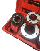 3 Pc 1-1/4"–2" Ratchet Die Stock Pipe Threader Set, Ratcheting Wrench with 3 Dies for Pipe Threading