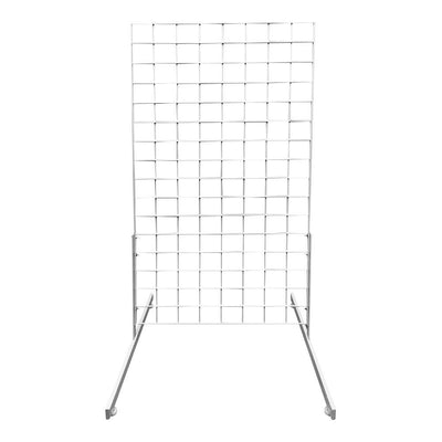 3 WHITE Gridwall Panel 4 Ft Tall Wire Grid Shelving Board T-Leg Retail Display Fixture