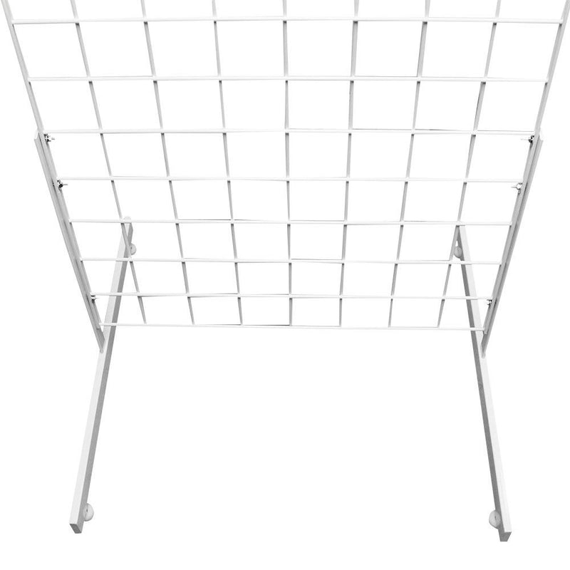 3 WHITE Gridwall Panel 4 Ft Tall Wire Grid Shelving Board T-Leg Retail Display Fixture