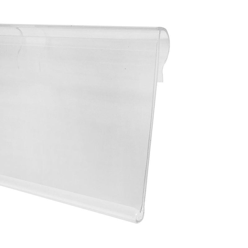 3 x 1-1/2 Clear Plastic Wire Shelving Label Holder With Sleeve - 20 Pc